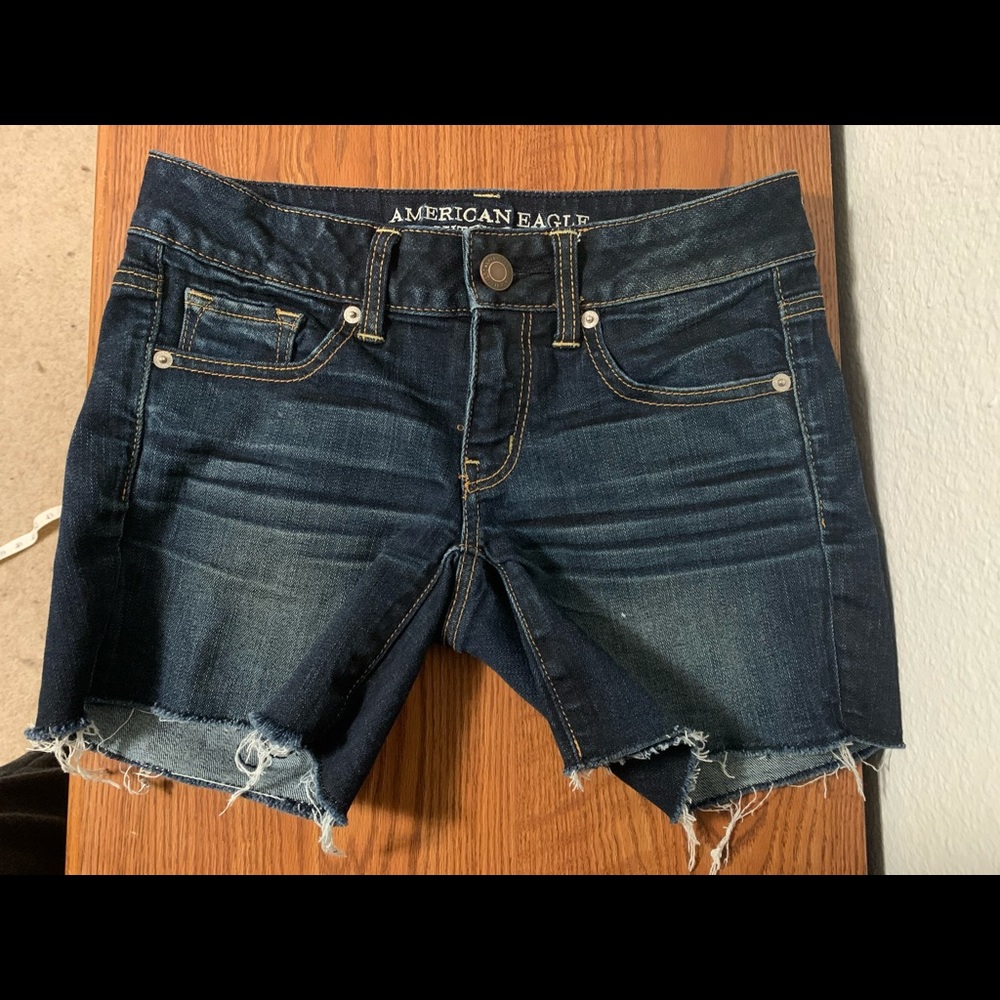 American Eagle Mid Rise Navy Shorts